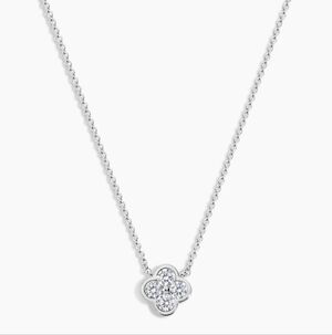 Electric Picks Silver Crystal Necklace